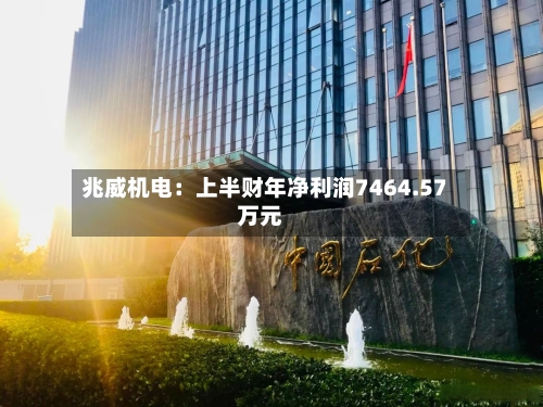 兆威机电：上半财年净利润7464.57万元