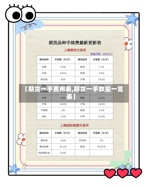 【期货一手费用表,期货一手数量一览表】-第3张图片