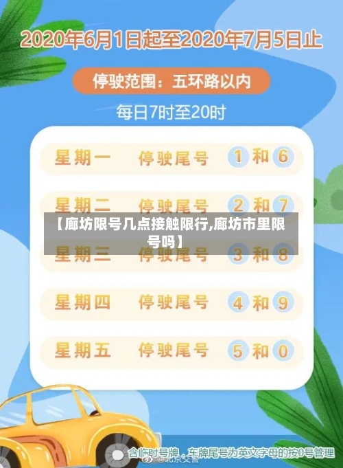 【廊坊限号几点接触限行,廊坊市里限号吗】