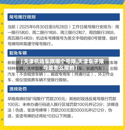 【天津机动车限哪个号限,天津车子限号是怎么限的】-第3张图片