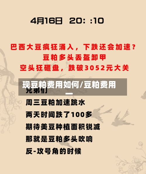 现豆粕费用如何/豆粕费用一-第2张图片
