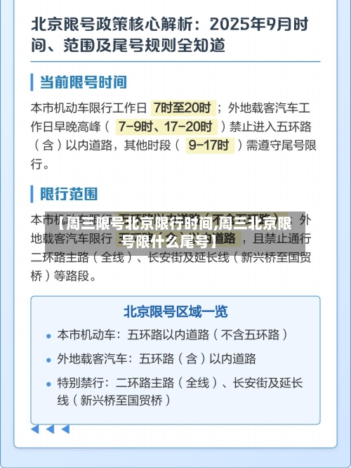 【周三限号北京限行时间,周三北京限号限什么尾号】-第3张图片