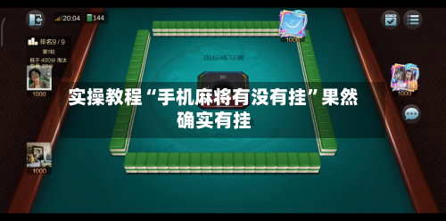 实操教程“手机麻将有没有挂”果然确实有挂-第3张图片