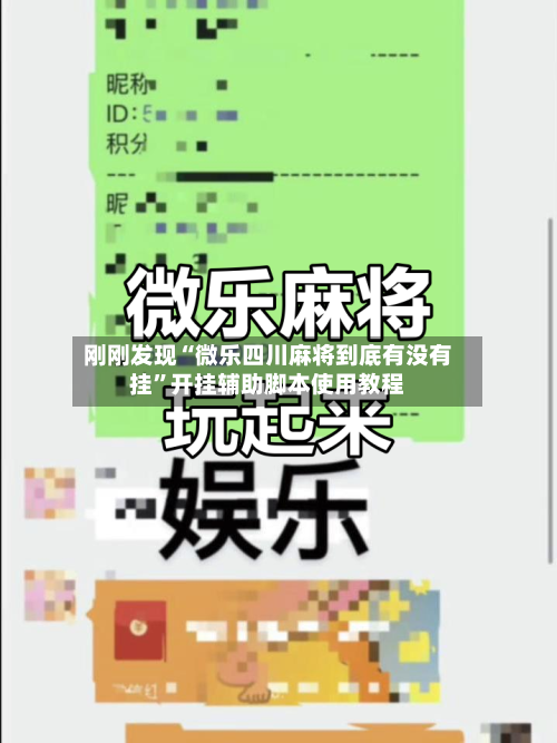刚刚发现“微乐四川麻将到底有没有挂”开挂辅助脚本使用教程-第3张图片