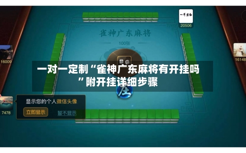 一对一定制“雀神广东麻将有开挂吗”附开挂详细步骤-第3张图片
