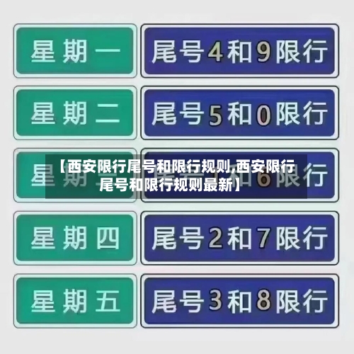 【西安限行尾号和限行规则,西安限行尾号和限行规则最新】