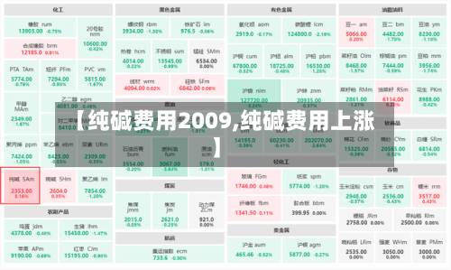 【纯碱费用2009,纯碱费用上涨】