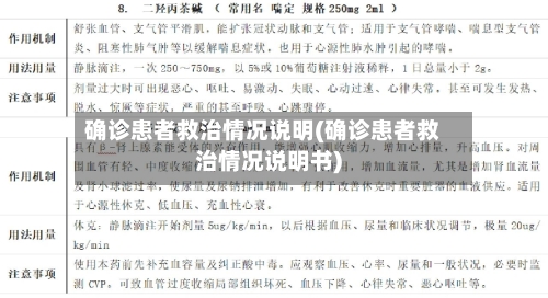 确诊患者救治情况说明(确诊患者救治情况说明书)-第2张图片