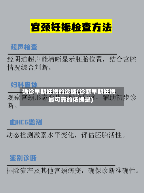 确诊早期妊娠的诊断(诊断早期妊娠最可靠的依据是)-第2张图片
