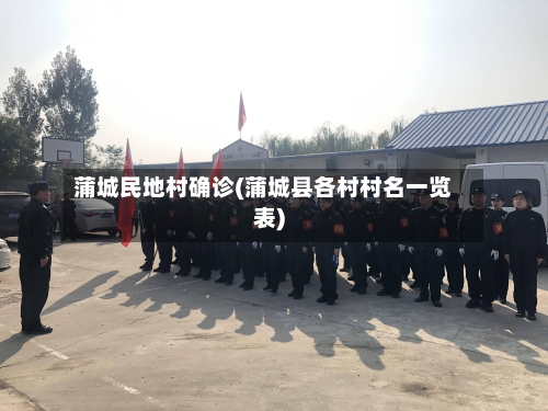 蒲城民地村确诊(蒲城县各村村名一览表)