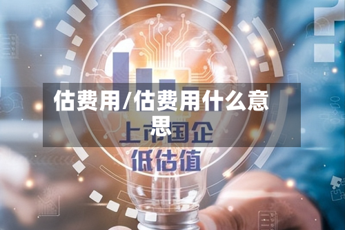 估费用/估费用什么意思-第2张图片