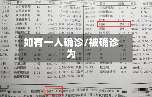 如有一人确诊/被确诊为