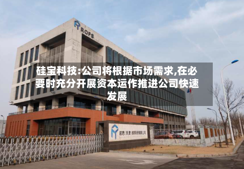 硅宝科技:公司将根据市场需求,在必要时充分开展资本运作推进公司快速发展