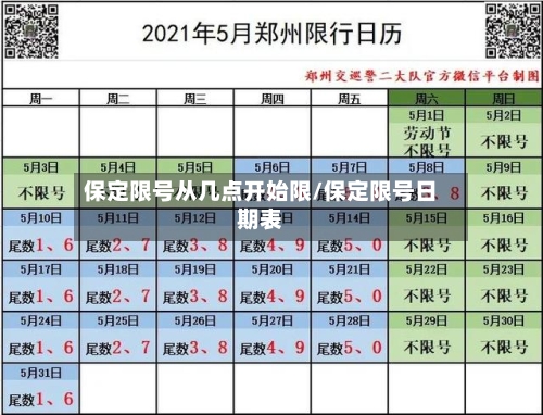 保定限号从几点开始限/保定限号日期表-第2张图片
