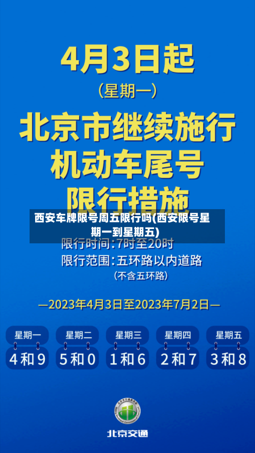西安车牌限号周五限行吗(西安限号星期一到星期五)-第3张图片