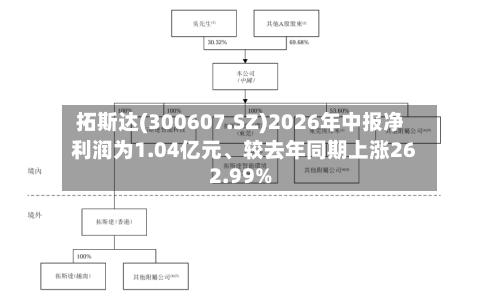 拓斯达(300607.SZ)2026年中报净利润为1.04亿元	、较去年同期上涨262.99%-第1张图片