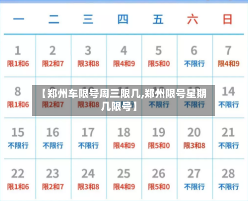 【郑州车限号周三限几,郑州限号星期几限号】-第2张图片