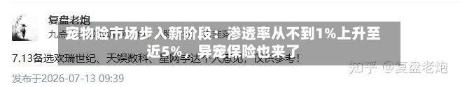 宠物险市场步入新阶段：渗透率从不到1%上升至近5%	，异宠保险也来了-第1张图片