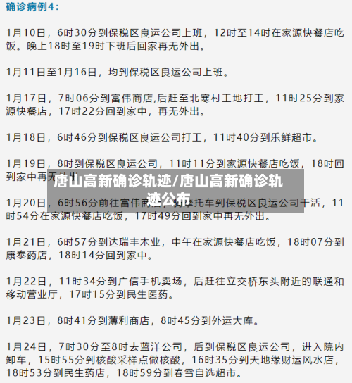 唐山高新确诊轨迹/唐山高新确诊轨迹公布-第2张图片
