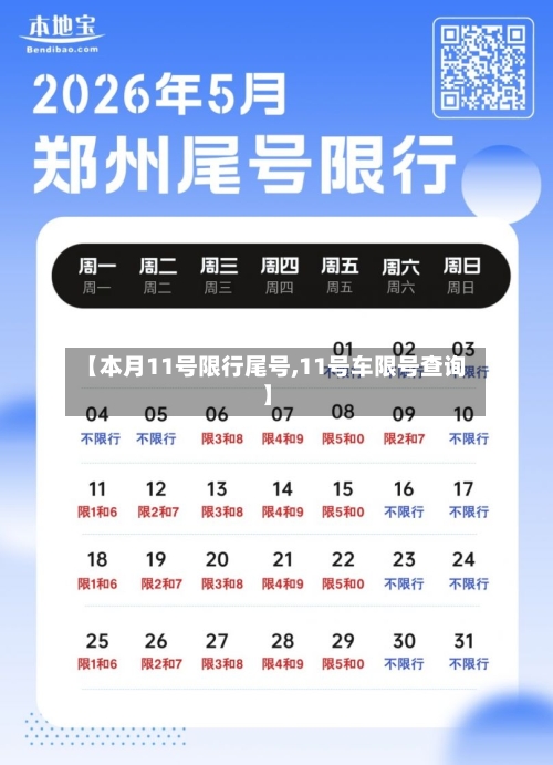 【本月11号限行尾号,11号车限号查询】