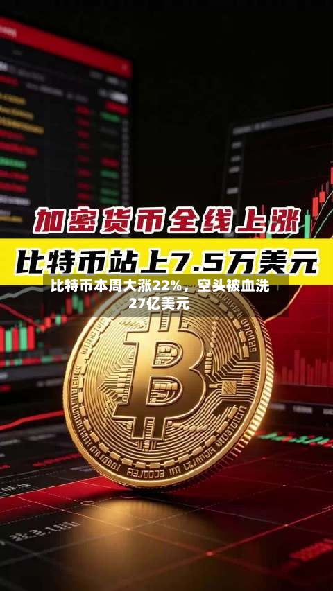 比特币本周大涨22%，空头被血洗27亿美元-第2张图片