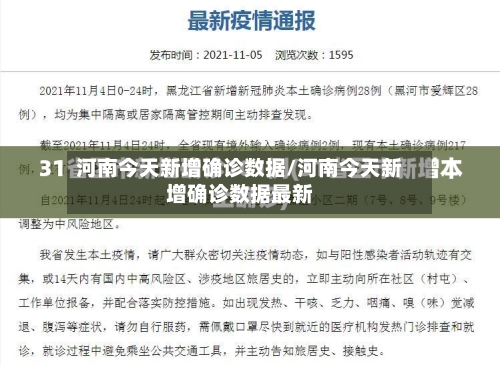 河南今天新增确诊数据/河南今天新增确诊数据最新-第2张图片