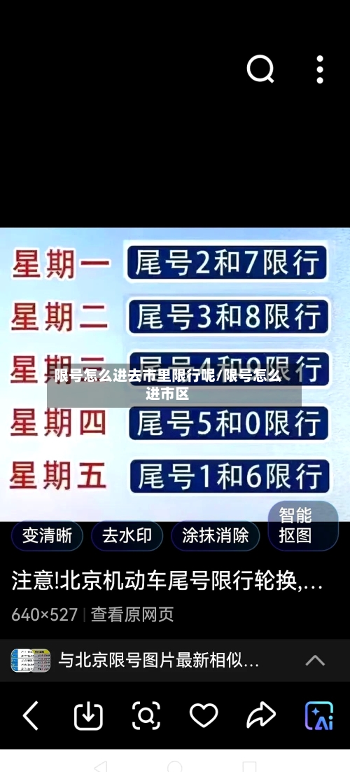 限号怎么进去市里限行呢/限号怎么进市区-第3张图片