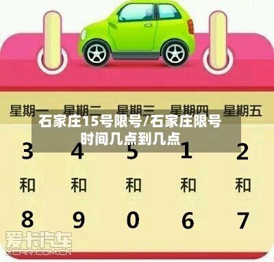 石家庄15号限号/石家庄限号时间几点到几点