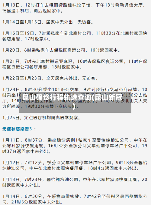 昆山确诊行程轨迹查询(昆山新冠)-第2张图片