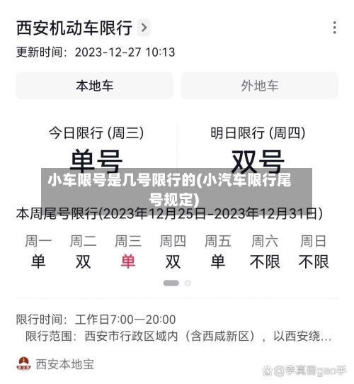 小车限号是几号限行的(小汽车限行尾号规定)-第2张图片
