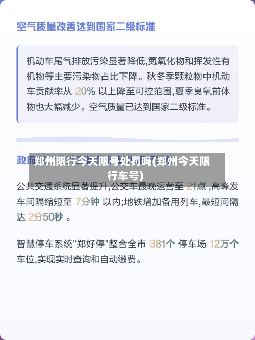 郑州限行今天限号处罚吗(郑州今天限行车号)