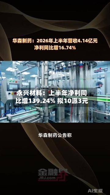 永兴材料：上半年净利同比增139.24% 拟10派3元