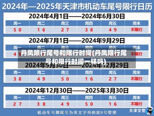 丹凤限行尾号和限行时间(丹凤限行尾号和限行时间一样吗)