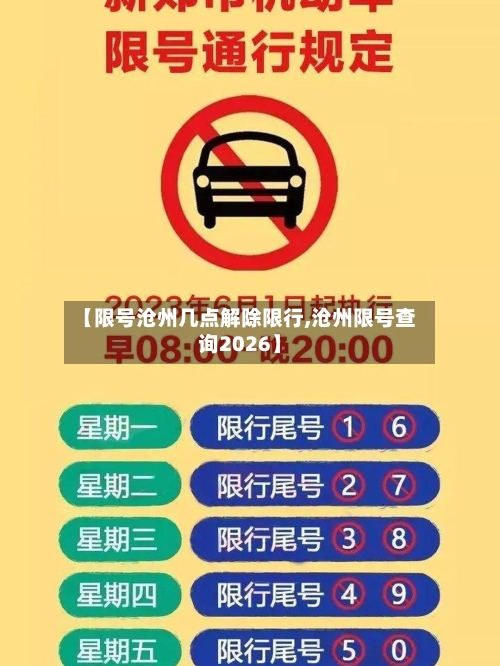 【限号沧州几点解除限行,沧州限号查询2026】