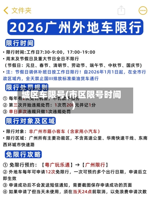 城区车限号(市区限号时间)-第3张图片