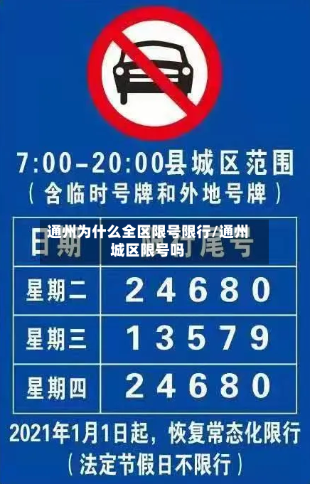通州为什么全区限号限行/通州城区限号吗-第3张图片