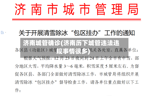 济南城管确诊(济南历下城管违法违规事情很多)-第3张图片