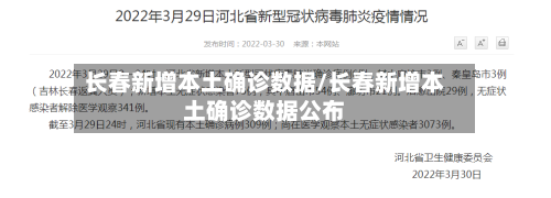 长春新增本土确诊数据/长春新增本土确诊数据公布-第2张图片