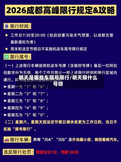 明天是哪些车限号限行/明天限什么号呀