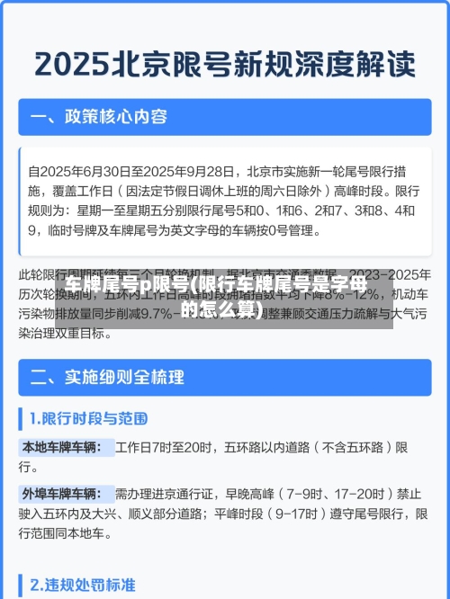 车牌尾号p限号(限行车牌尾号是字母的怎么算)-第3张图片