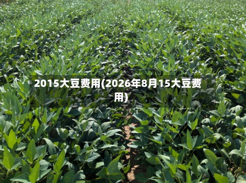2015大豆费用(2026年8月15大豆费用)-第2张图片
