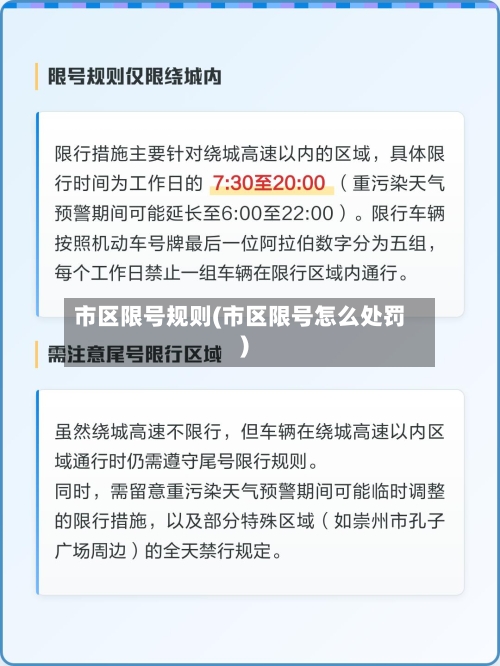 市区限号规则(市区限号怎么处罚)-第3张图片