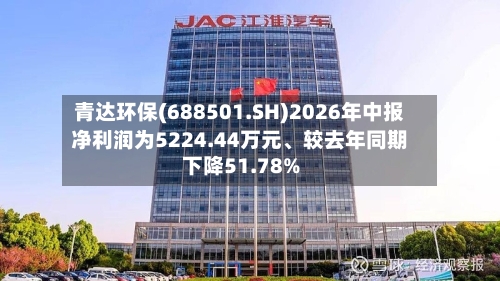 青达环保(688501.SH)2026年中报净利润为5224.44万元	、较去年同期下降51.78%-第2张图片