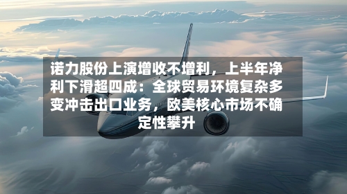 诺力股份上演增收不增利，上半年净利下滑超四成：全球贸易环境复杂多变冲击出口业务，欧美核心市场不确定性攀升