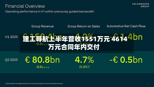 理工导航上半年营收1551万元 4614万元合同年内交付