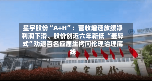 星宇股份“A+H	”：营收增速放缓净利润下滑、股价创近六年新低 “羞辱式”劝退百名应届生拷问伦理治理底线-第2张图片