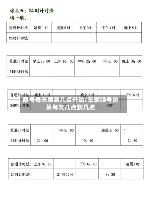限号每天限到几点开始/车辆限号是从每天几点到几点-第2张图片