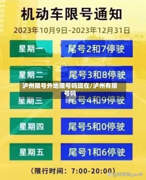 泸州限号外地限号吗现在/泸州有限号吗-第3张图片