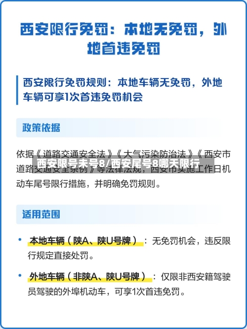 西安限号未号8/西安尾号8哪天限行