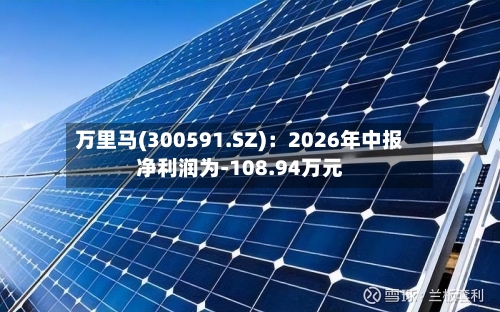 万里马(300591.SZ)：2026年中报净利润为-108.94万元